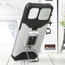 For Samsung Galaxy A03 Sliding Camera Cover Design PC + TPU Shockproof Phone Case(Silver)