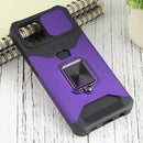 For Samsung Galaxy A03 Sliding Camera Cover Design PC + TPU Shockproof Phone Case(Purple)