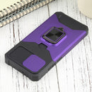For Samsung Galaxy A03 Sliding Camera Cover Design PC + TPU Shockproof Phone Case(Purple)
