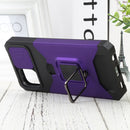 For Samsung Galaxy A03 Sliding Camera Cover Design PC + TPU Shockproof Phone Case(Purple)