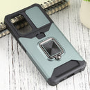 For Samsung Galaxy A53 5G Sliding Camera Cover Design PC + TPU Shockproof Phone Case(Dark Green)