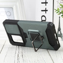 For Samsung Galaxy A53 5G Sliding Camera Cover Design PC + TPU Shockproof Phone Case(Dark Green)