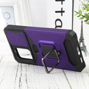 For Samsung Galaxy A53 5G Sliding Camera Cover Design PC + TPU Shockproof Phone Case(Purple)
