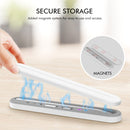 Stoyobe PC + Silicone Stylus Pen Magnetic Absorption Storage Box For Apple Pencil 1 / 2(White)