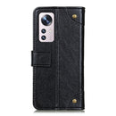 For Xiaomi 12 Pro / 12S Pro Copper Buckle Nappa Texture Leather Phone Case(Black)