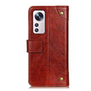 For Xiaomi 12 Pro / 12S Pro Copper Buckle Nappa Texture Leather Phone Case(Brown)