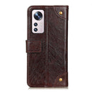 For Xiaomi 12 Pro / 12S Pro Copper Buckle Nappa Texture Leather Phone Case(Coffee)