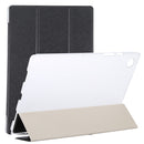For Samsung Galaxy Tab A8 10.5 2021 X200 / X205 Silk Texture 3-fold Leather Tablet Case(Black)