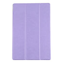 For Samsung Galaxy Tab A8 10.5 2021 X200 / X205 Silk Texture 3-fold Leather Tablet Case(Purple)