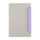 For Samsung Galaxy Tab A8 10.5 2021 X200 / X205 Silk Texture 3-fold Leather Tablet Case(Purple)