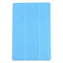 For Samsung Galaxy Tab A8 10.5 2021 X200 / X205 Silk Texture 3-fold Leather Tablet Case(Sky Blue)