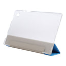 For Samsung Galaxy Tab A8 10.5 2021 X200 / X205 Silk Texture 3-fold Leather Tablet Case(Sky Blue)