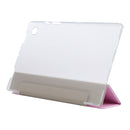 For Samsung Galaxy Tab A8 10.5 2021 X200 / X205 Silk Texture 3-fold Leather Tablet Case(Pink)