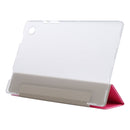 For Samsung Galaxy Tab A8 10.5 2021 X200 / X205 Silk Texture 3-fold Leather Tablet Case(Rose Red)