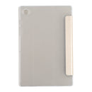 For Samsung Galaxy Tab A8 10.5 2021 X200 / X205 Silk Texture 3-fold Leather Tablet Case(Gold)