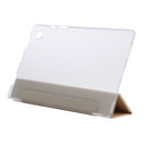 For Samsung Galaxy Tab A8 10.5 2021 X200 / X205 Silk Texture 3-fold Leather Tablet Case(Gold)
