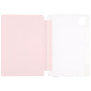 For Xiaomi Mi Pad 5 Pen Slot Transparent Back Cover Leather Tablet Case(Pink)
