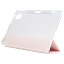 For Xiaomi Mi Pad 5 Pen Slot Transparent Back Cover Leather Tablet Case(Pink)