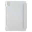 For Xiaomi Mi Pad 5 Pen Slot Transparent Back Cover Leather Tablet Case(Grey)
