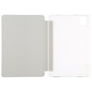 For Xiaomi Mi Pad 5 Pen Slot Transparent Back Cover Leather Tablet Case(Grey)