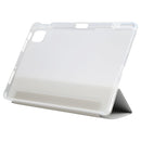 For Xiaomi Mi Pad 5 Pen Slot Transparent Back Cover Leather Tablet Case(Grey)
