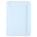 For Xiaomi Mi Pad 5 Pen Slot Transparent Back Cover Leather Tablet Case(Sky Blue)