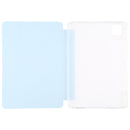 For Xiaomi Mi Pad 5 Pen Slot Transparent Back Cover Leather Tablet Case(Sky Blue)