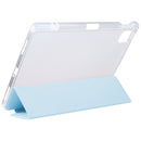 For Xiaomi Mi Pad 5 Pen Slot Transparent Back Cover Leather Tablet Case(Sky Blue)