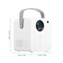 YJ350 Intelligent Portable HD Projector Home Theater, US Plug, Specification: Phone Screen Version(White)