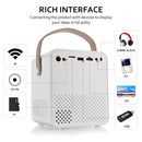 YJ350 Intelligent Portable HD Projector Home Theater, US Plug, Specification: Phone Screen Version(White)