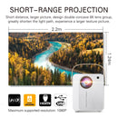 YJ350 Intelligent Portable HD Projector Home Theater, US Plug, Specification: Phone Screen Version(White)