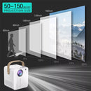 YJ350 Intelligent Portable HD Projector Home Theater, US Plug, Specification: Phone Screen Version(White)