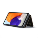 For Samsung Galaxy A73 5G DG.MING M2 Series 3-Fold Multi Card Bag + Magnetic Phone Case(Coffee)