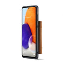 For Samsung Galaxy A73 5G DG.MING M2 Series 3-Fold Multi Card Bag + Magnetic Phone Case(Brown)