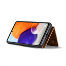 For Samsung Galaxy A73 5G DG.MING M2 Series 3-Fold Multi Card Bag + Magnetic Phone Case(Brown)