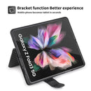 For Samsung Galaxy Z Fold3 5G 2 in 1 Split Folding Leather Phone Case(Carbon Fiber Black)