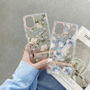 For Samsung Galaxy S21 Ultra 5G Translucent Plating Flower Phone Case(Magnolia)