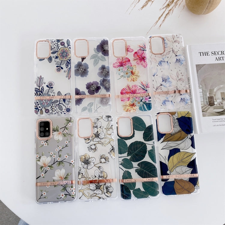 For Samsung Galaxy S21 FE 5G Translucent Plating Flower Phone Case(Ewha)
