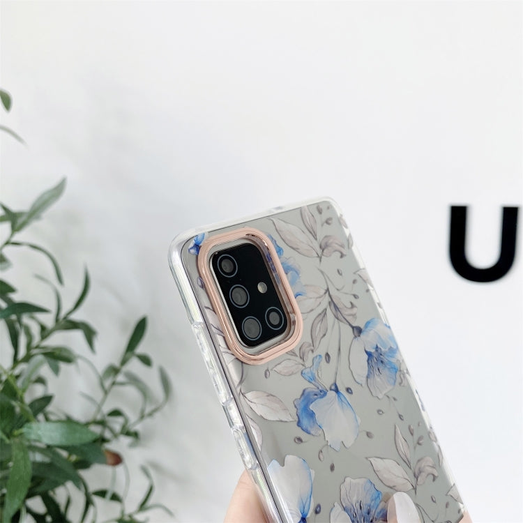 For Samsung Galaxy S21 FE 5G Translucent Plating Flower Phone Case(Ewha)