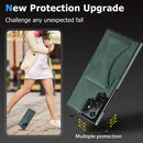 For Samsung Galaxy S22 Ultra 5G Ultra-thin Shockproof Phone Case with Holder(Green)