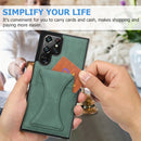 For Samsung Galaxy S22 Ultra 5G Ultra-thin Shockproof Phone Case with Holder(Green)
