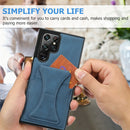 For Samsung Galaxy S22 Ultra 5G Ultra-thin Shockproof Phone Case with Holder(Blue)