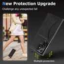 For Samsung Galaxy S22 Ultra 5G Ultra-thin Shockproof Phone Case with Holder(Black)