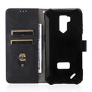 For Ulefone Armor X9 Skin Feel Magnetic Buckle Calf Texture PU Phone Case(Black)