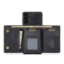 For Samsung Galaxy S22 5G DG.MING M1 Series 3-Fold Multi Card Wallet + Magnetic Phone Case(Black)