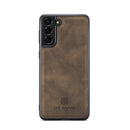 For Samsung Galaxy S22 5G DG.MING M1 Series 3-Fold Multi Card Wallet + Magnetic Phone Case(Coffee)
