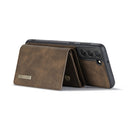 For Samsung Galaxy S22 5G DG.MING M1 Series 3-Fold Multi Card Wallet + Magnetic Phone Case(Coffee)