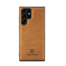 For Samsung Galaxy S22 Ultra 5G DG.MING M1 Series 3-Fold Multi Card Wallet + Magnetic Phone Case(Brown)