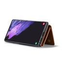 For Samsung Galaxy S22 Ultra 5G DG.MING M1 Series 3-Fold Multi Card Wallet + Magnetic Phone Case(Brown)