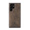 For Samsung Galaxy S22 Ultra 5G DG.MING M1 Series 3-Fold Multi Card Wallet + Magnetic Phone Case(Coffee)